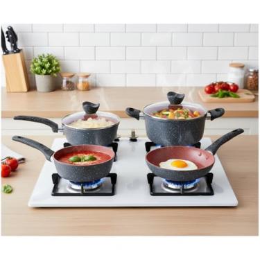 Imagem de Conjunto 04 peças Panelas Antiaderente com Tampa de Vidro