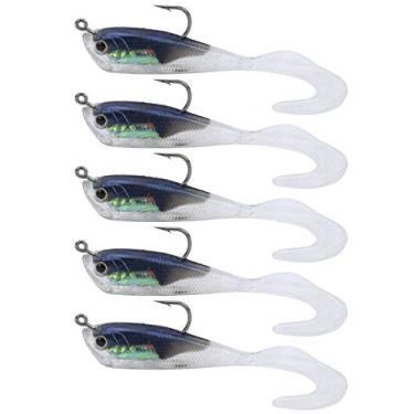 Imagem de Isca de pesca no gelo Simulação artificial Long Equipamento de pesca de inverno com gancho Silicone macio Ação de natação realista para entusiastas da pesca no gelo 7 cm 55g 5 (3#)