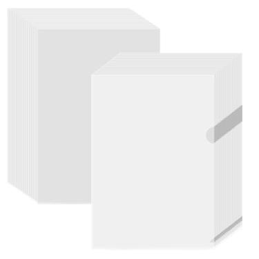 Imagem de Pasta de documentos transparente de 50 peças, pastas de arquivo de plástico reutilizáveis, bolsos de plástico transparentes para projetos, protetores de folha de papel tipo L, organizador de pastas de