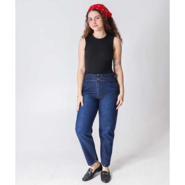 Imagem de Calça Jeans Feminina Clochard Bolsos Azul-36034 - Akiyoshi, Jeans azul