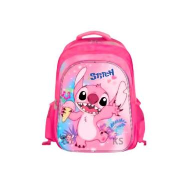 Imagem de Kit Mochila Stitch 3D Escolar Feminina e Masculina com Lancheira Térmi