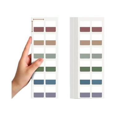 Imagem de Etiquetas Adesivas De Cores Claras 420pcs 3 Tamanhos 6 Cores Escrevíve