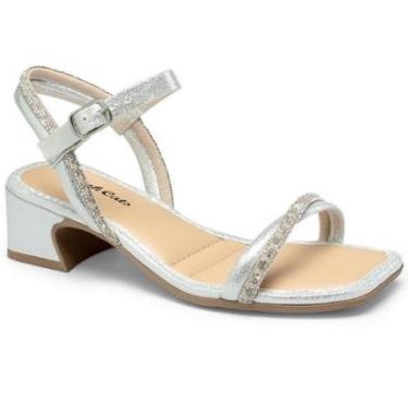 Imagem de Sandalia Salto Baixo Meninas Pink Cats Brilho Metalizado V4602-Feminino