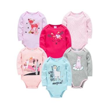 Imagem de Conjunto De Body De Algodão Para Bebês Meninos E Meninas, Manga Longa,