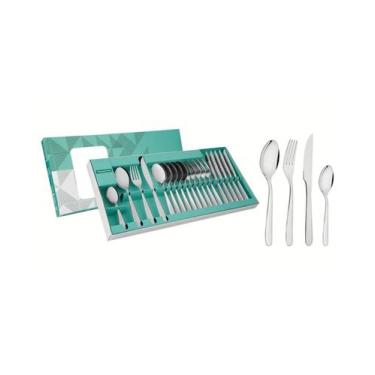 Imagem de Faqueiro Tramontina Havaí em Inox com Facas para Churrasco 24 Peças, I