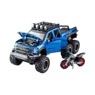 Imagem de Caminhão De Brinquedo Off-Road F150 Raptor 6x6 Em Liga Fundida Com Mús