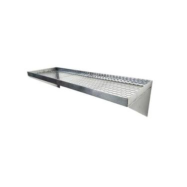 Imagem de Prateleira Inox Gradeada Aparador Escorredor 60x25 Multiuso Prateado -