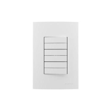 Imagem de Interruptor Duplo Simples Triplo Margirius Sleek 10a Com Placa 4x2 Bra