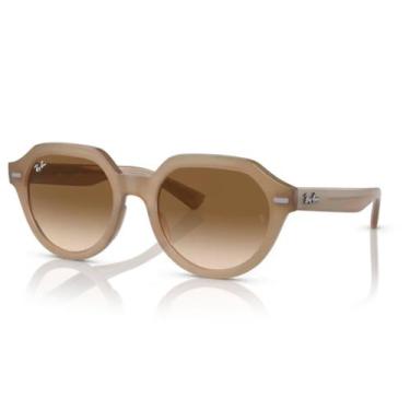 Imagem de Óculos de Sol Ray-Ban 0RB4399 Gina  Unissex Moderno, Bege