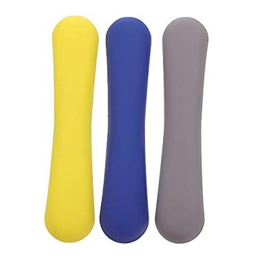 Imagem de 3 pcs gabinete punho móveis para casa (cinza, azul, amarelo) YYDFPIIA (Size : 12.3x3cm)