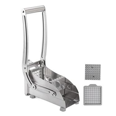 Imagem de Cortador de batatas fritas de aço inoxidável, fatiador de legumes e batata sem sucção, perfeito para batatas fritas picador de legumes para vegetais, cebolas, cenouras, pepinos e muito mais