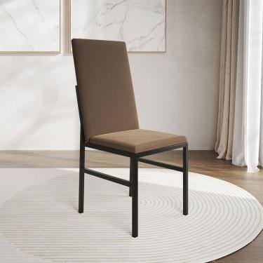 Imagem de Cadeira de Jantar Estofada Mônaco Premium Marrom