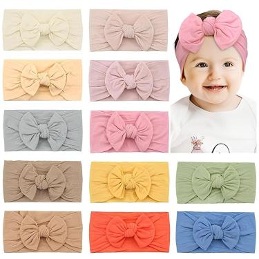 Imagem de Laços de bebê menina turbante para bebê 12 unidades