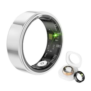 Imagem de Smart Ring Health Tracker, Anillo Inteligente para Hombre, Anéis de Saúde para Homens e Mulheres, Rastreador de Fitness Impermeável (Prata, nº 9)