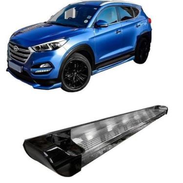 Imagem de Estribo Personalizado Preto Brilhante Cromado Para Tucson 2017 A 2020 