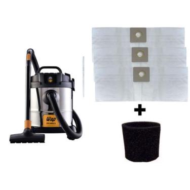 Imagem de Kit 3 Sacos Aspirador Wap Gtw Inox 12 + Filtro Motor - Oriplast