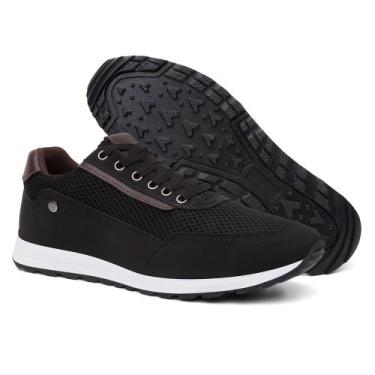 Imagem de Sapatênis Masculino Casual Na Cor Preto - MKSHOES, Preto, 41