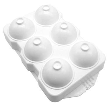 Imagem de Bandeja de gelo, esferas esféricas grandes de 15 x 5 cm, barra esférica gigante, uísque, coquetéis, scotch, cubos de esfera, melhores cubos redondos sem BPA, 6 Cube