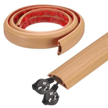 Imagem de HARFINGTON Capa de cabo de 1,2 m L 0,6 x A 0,33 Canal interno PVC esconde extensão, protetor de fios para evitar desvios de cabos, gerenciamento de cabos, amarelo