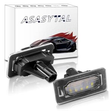 Imagem de Asasytal Conjunto de lâmpada de lente transparente para placa de licença 6000 K diamante branco lâmpada de substituição de ajuste direto compatível com Toyota Corolla 2014-2020, 2 peças