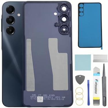 Imagem de LNONLS Capa traseira de substituição original para Galaxy A16 5G para Samsung Galaxy A16 5G bateria traseira com moldura de câmera lente e kits de ferramentas de reparo plástico preto (não para 4G)