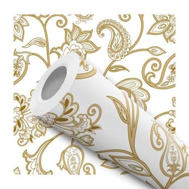 Imagem de Papel De Parede Adesivo Lavável sala Floral Rosa Florzinhas           