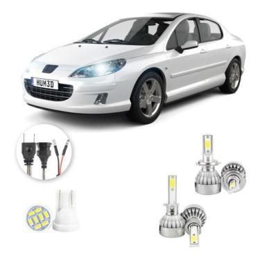 Imagem de Lampadas Led Peugeot 407 Todos H1 H1 20000lm - V10, Branco
