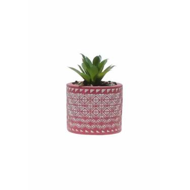 Imagem de Vasinho em Cimento Cachepot com Suculenta Planta Artificial - Onix, Pi