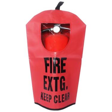 Imagem de Klmnop 2 peças de capa de extintor de incêndio, capa protetora resistente contra incêndio com janela de acessórios contra arranhões e arranhões, 30,5 cm L x 50,8 cm C (1,8-5,4 kg)