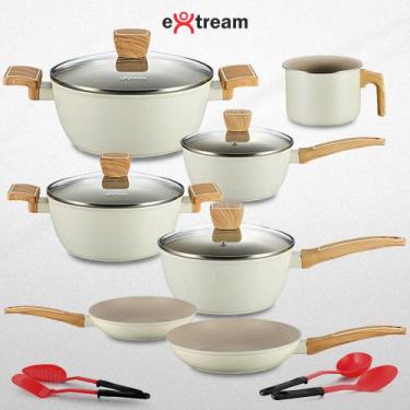 Imagem de Jogo de Panelas Revestimento Ceramica Indução 11 peças Extream, Alphav