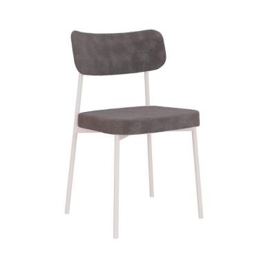 Imagem de Cadeira Mona Poliéster Cinza e Branca