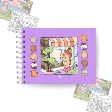 Imagem de Livro de Colorir, Capa Dura, 50 Folhas 180g/m², com Acetato Protetor COR ROXO