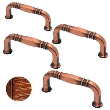 Imagem de Puxador Alça Grenade Ouro Velho Escovado Torralba 64mm 4 Unidades