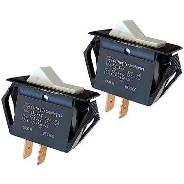 Imagem de Carling Technologies Interruptor De Balancim Ta201-Tw-B, Liga/Desliga, 10A 250Vca/15A 125Vca, Atuador Branco, Pacote Com 2