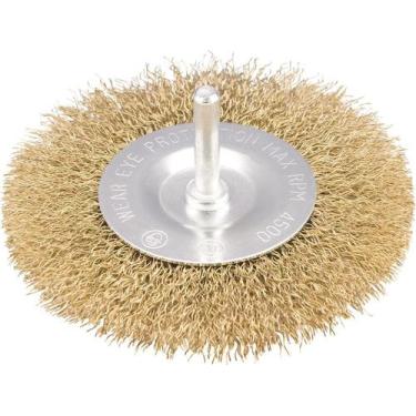 Imagem de Escova Circular Ondulado 4x1/2 Haste 1/4 Aço Carbono Laton - Vonder