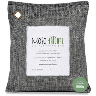 Imagem de MOSO NATURAL: O saco purificador de ar original de 500 g para cozinha, morcego, quarto, sala de família. Um eliminador de odores sem cheiro e sem produtos químicos. (carvão), saco de carvão de longa