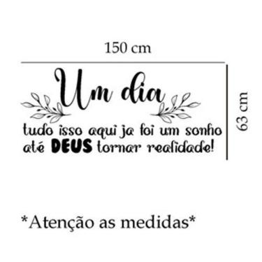 Imagem de Adesivo De Parede Frase Até Deus Tornar Realidade Modmaior