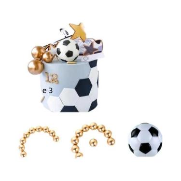 Imagem de Topper De Cupcake De Futebol Menino, Boneco Jogador De Campo De Futebo