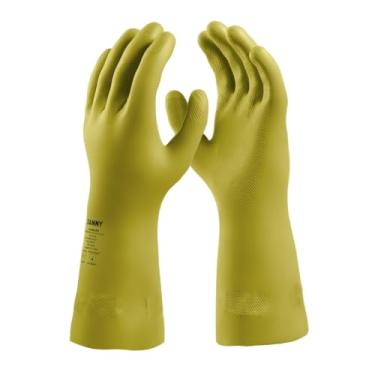 Imagem de Luva Nitrílica, Tamanho G, Cor Amarela, Linha Nitrsikver, Danny