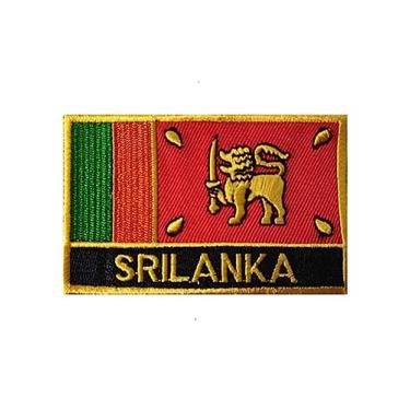 Imagem de Uijokdef 1 PÇ Patch de bandeira multinacional bordado a ferro ou costurado em bordado tático militar nacional multinacional (Sri Lanka)