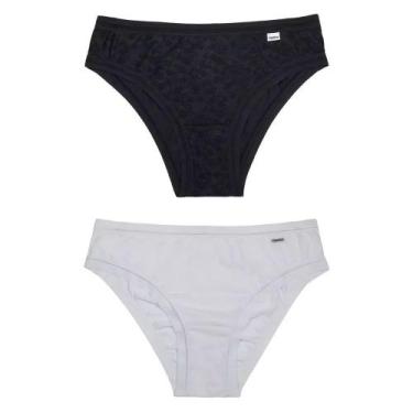Imagem de Kit com 2 Calcinhas Delrio Biquíni em Sensitive Jacquard Rendado 51728