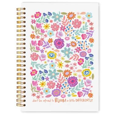 Imagem de WARDOS Caderno de saúde mental floral Boho 14 x 20 cm, caderno de diário de terapia de aceitação de conscientização do autismo da neurodiversidade, presentes de psicologia, diário inspirador
