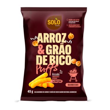 Imagem de Snack Puffs Arroz e Grão de Bico Barbecue Solo Snacks 45g