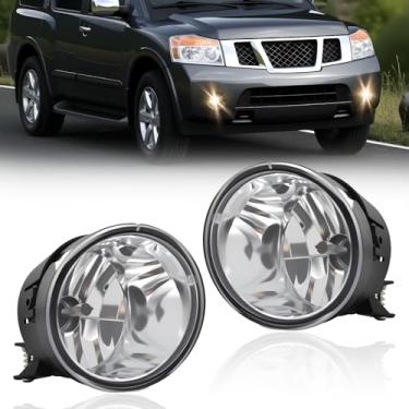 Imagem de Faróis de neblina compatíveis com Nissan Armada/Titan 04 05 06 07 2004 2005 2006 2007 Conjunto de lâmpadas de neblina Lâmpada de halogêneo