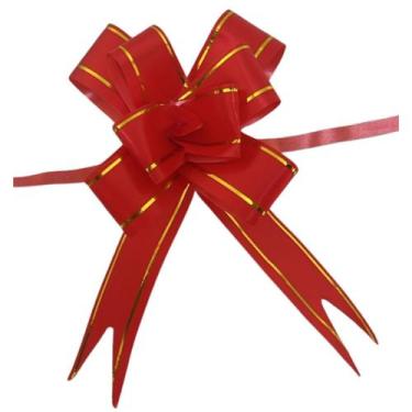 Imagem de Kit C/300 Laço Fácil Pronto Filete 20mmx37 Presente Vermelho - generic