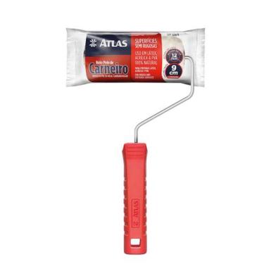 Imagem de Rolo de Lã 9cm 306 Atlas com Suporte  Pintura Lisa e Precisa