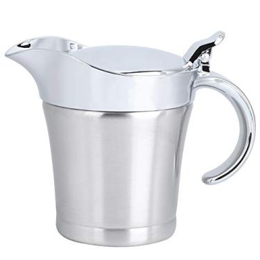 Imagem de BAFOVY Molho de Molho de Isolamento 450 Ml de Isolado JUG DUPLA JUGO DUPLA JUGA 304 Mais Quente de de de Jarro de Aço Inoxidável que Serve Jarro Com Tampa e Alça