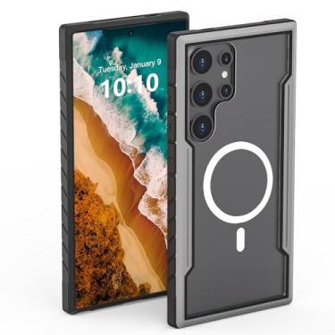 Imagem de Capa fina para Samsung Galaxy S25/S25 Plus/S25 Ultra, sucção magnética, capa antiqueda militar transparente à prova de choque