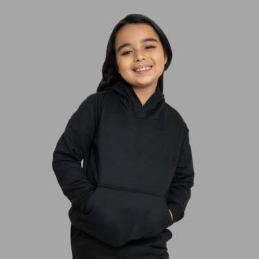 Imagem de Moletom Infantil Liso Especial Canguru Mb Sport Preto, Preto, 10