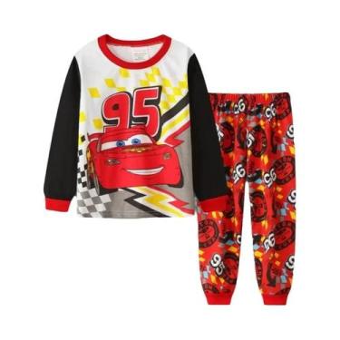 Imagem de Conjunto De Pijamas Para Crianças Meninos E Meninas Carros Lightning M